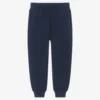 Moschino Kid-Teen Navy Blue Cotton Jersey Logo Joggers