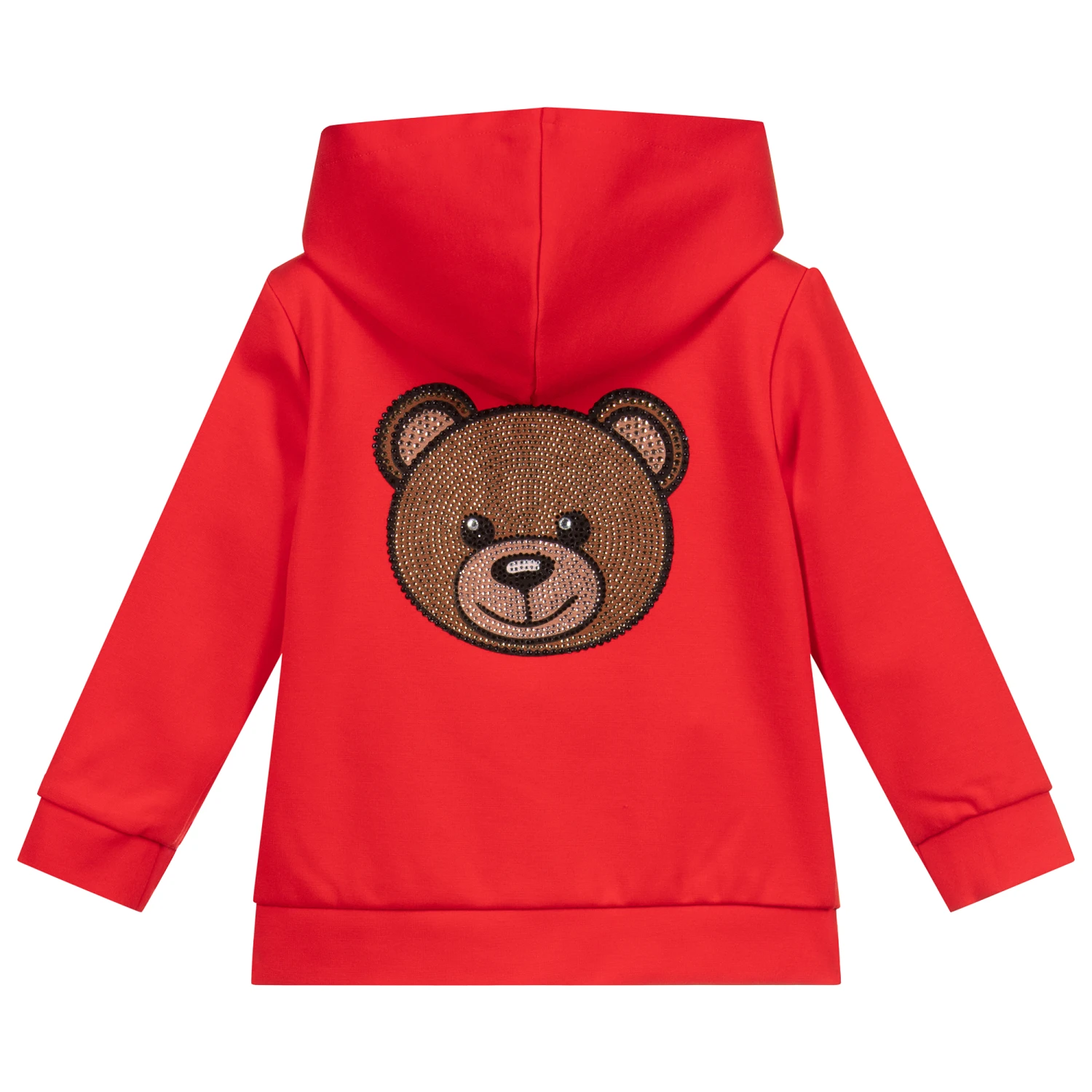 Moschino Baby Red Hooded Logo Jacket 2 Moschino Baby Red Hooded Logo Jacket - Image 2