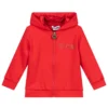 Moschino Baby Red Hooded Logo Jacket