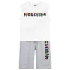 Moschino Kid-Teen White Cotton Shorts Set