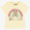 Moschino Baby Yellow Rainbow Logo Ss T-shirt