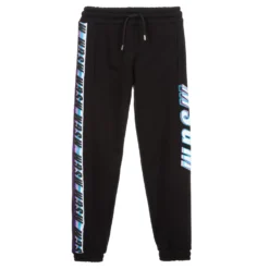 MSGM Black Cotton Jersey Joggers