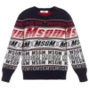 MSGM Blue, Red & Ivory Sweater