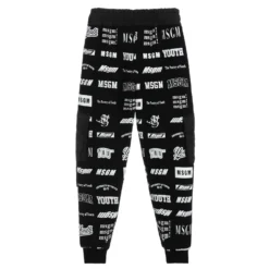 MSGM Boys Black Cotton Logo Joggers -Outlet Little Gents Set Store msgm boys black cotton logo joggers 328460 4283150719633b2350029fa08bf2addd370a9278