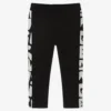 MSGM Boys Black Cotton Logo Trousers