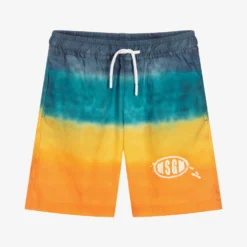 MSGM Boys Sunset Orange Bermuda Shorts