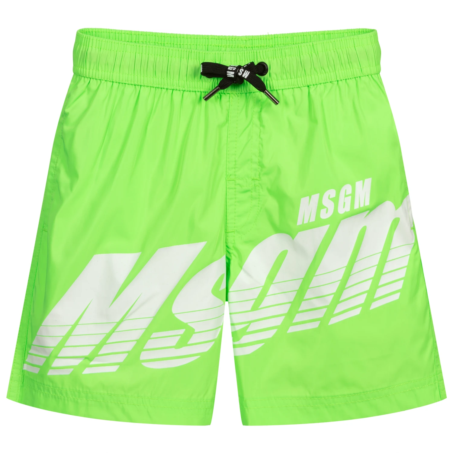 MSGM Green & White Logo Swim Shorts 1 MSGM Green & White Logo Swim Shorts