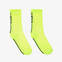 MSGM Neon Yellow Logo Socks