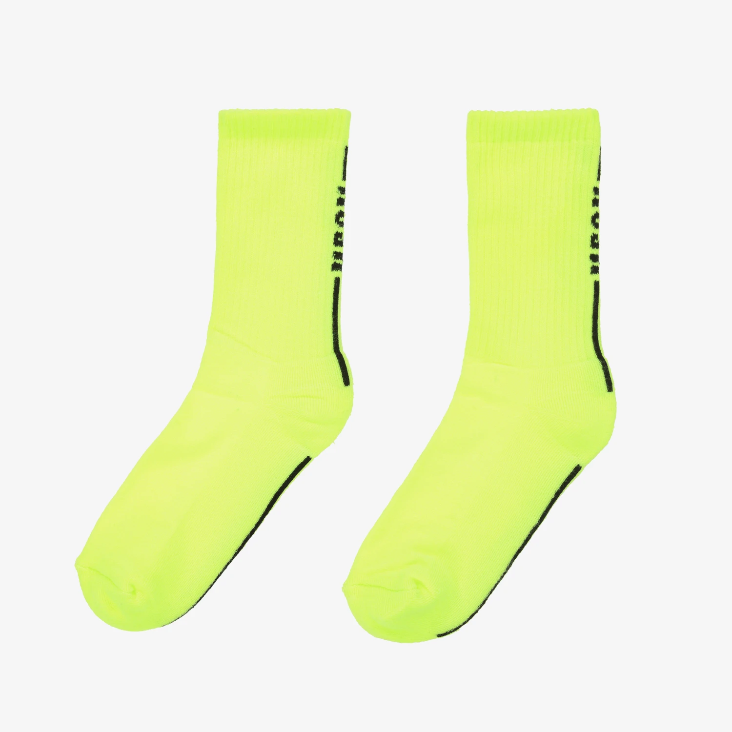 MSGM Neon Yellow Logo Socks 3 MSGM Neon Yellow Logo Socks - Image 3