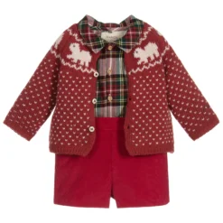 Nanos Red 3 Piece Shorts Set