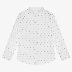 Naturino Boys White Cotton Dolphin Shirt