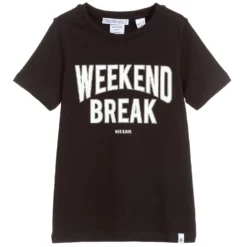 NIK&NIK Boys Black Cotton T-Shirt