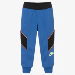 Nike Boys Blue & Black Logo Joggers