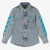 Off-White Boys Blue Diagonals Denim Shirt