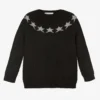 Paloma De La O Boys Black Stars Sweater