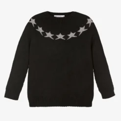 Paloma De La O Boys Black Stars Sweater