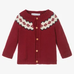 Paloma De La O Red Fair Isle Cardigan