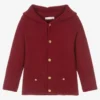 Paloma De La O Red Hooded Knit Cardigan