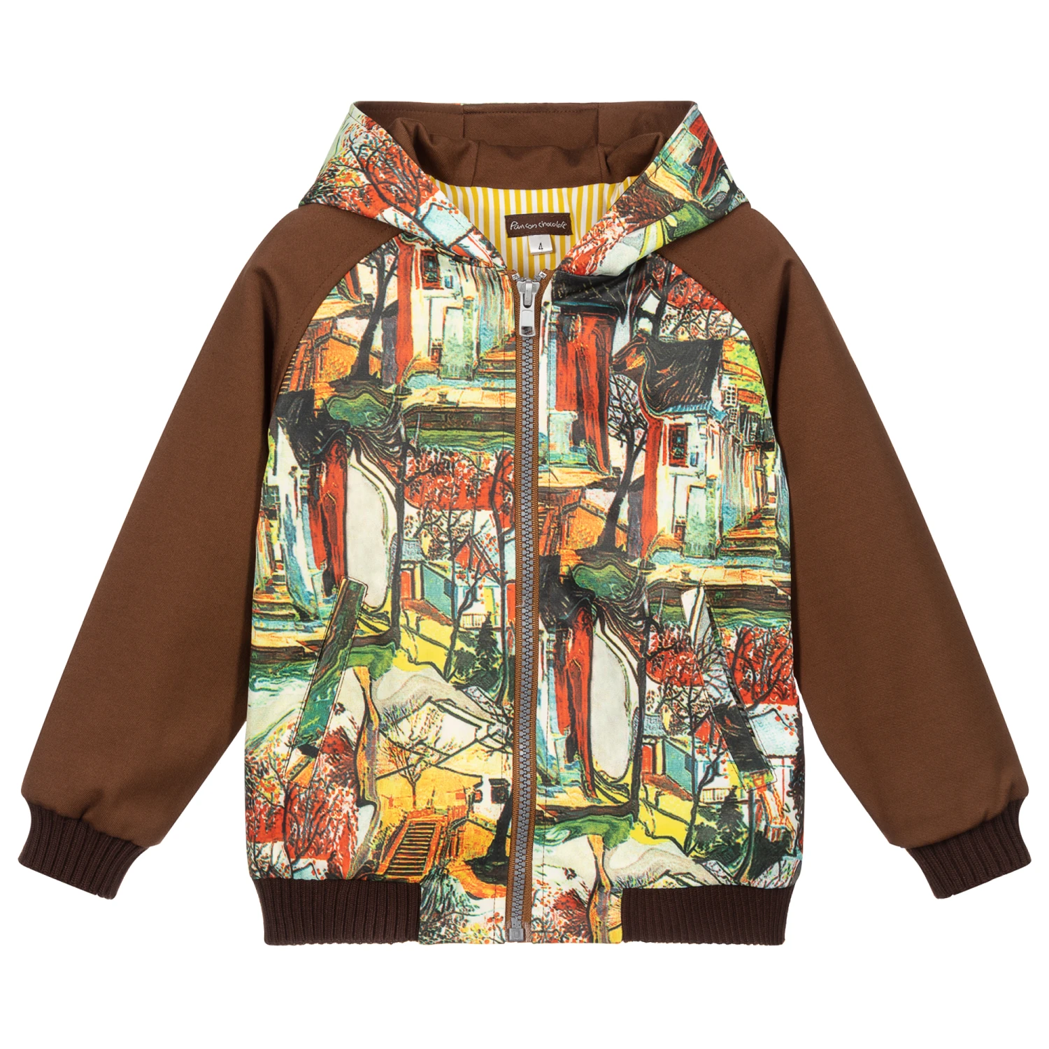 Pan Con Chocolate Boys Brown Zip-Up Top 1 Pan Con Chocolate Boys Brown Zip-Up Top