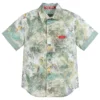 Pan Con Chocolate Boys Green Cotton Jungle Shirt