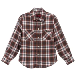 Pan Con Chocolate Brown Cotton Checked Shirt
