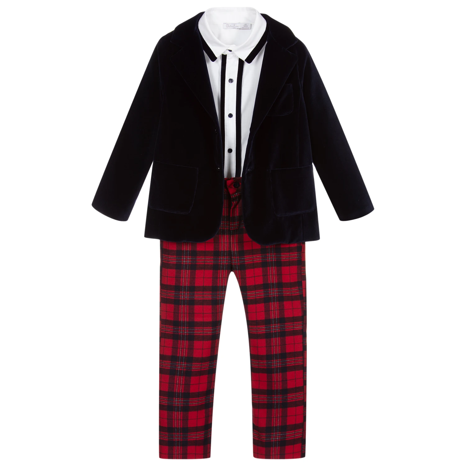 Patachou Blue & Red Check Suit 1 Patachou Blue & Red Check Suit