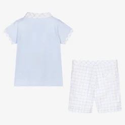 Patachou Boys Blue Check Shorts Set -Outlet Little Gents Set Store patachou boys blue check shorts set 422040 b46218d082a2d862ce1680a40943dc253f32e24f