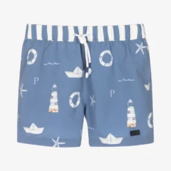 Patachou Boys Blue Nautical Swim Shorts