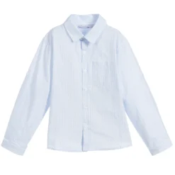 Patachou Boys Blue & White Cotton Shirt