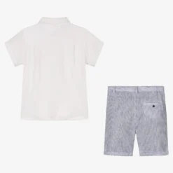 Patachou Boys Blue & White Striped Linen Shorts Set -Outlet Little Gents Set Store patachou boys blue white striped linen shorts set 493131 d932a7a2f406b69a35dd421cbccf4592fb9f2784