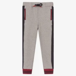 Patachou Boys Grey Cotton Joggers