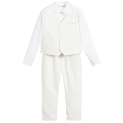 Patachou Boys Ivory 3 Piece Outfit