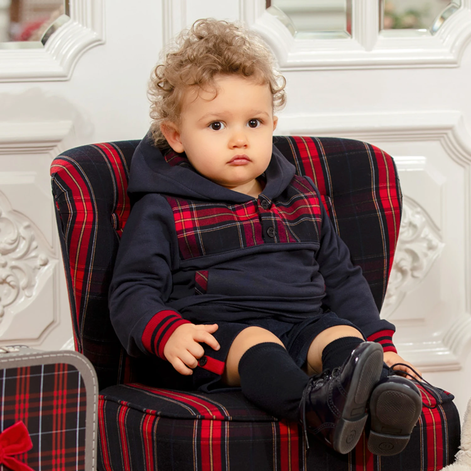 Patachou Boys Navy Blue Cotton Shorts 2 Patachou Boys Navy Blue Cotton Shorts - Image 2