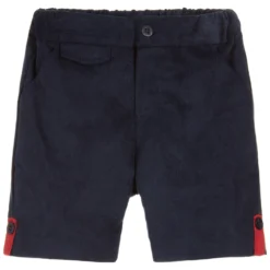 Patachou Boys Navy Blue Cotton Shorts