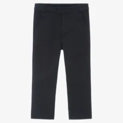 Patachou Boys Navy Blue Cotton Twill Trousers