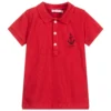 Patachou Boys Red Cotton Polo Shirt