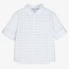 Patachou Boys White & Blue Check Shirt