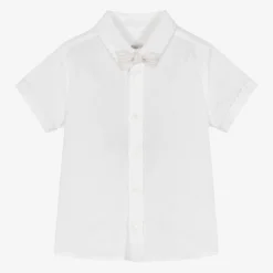 Patachou Boys White Shirt & Bow Tie