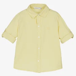 Patachou Boys Yellow Cotton & Linen Shirt