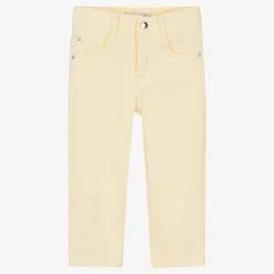 Patachou Boys Yellow Cotton Trousers