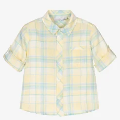 Patachou Boys Yellow Tartan Shirt
