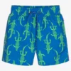 Paul Smith Junior Boys Blue & Green Swim Shorts