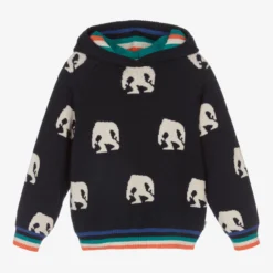 Paul Smith Junior Boys Blue Yeti Hooded Sweater
