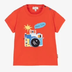 Paul Smith Junior Boys Red Camera T-Shirt