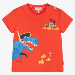 Paul Smith Junior Boys Red Cotton T-Shirt