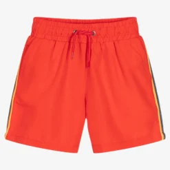 Paul Smith Junior Boys Red Reactive Swim Shorts
