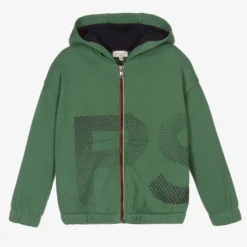 Paul Smith Junior Green Logo Zip-Up Top