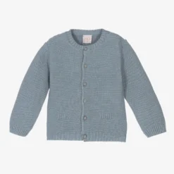 Paz Rodriguez Boys Blue Cashmere Cardigan