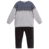 Paz Rodriguez Boys Blue & Grey Trouser Set