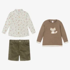 Paz Rodriguez Boys Brown & Green Shorts Set -Outlet Little Gents Set Store paz rodriguez boys brown green shorts set 461512 f689e8777749586b18fa4018297e35febadf16a3